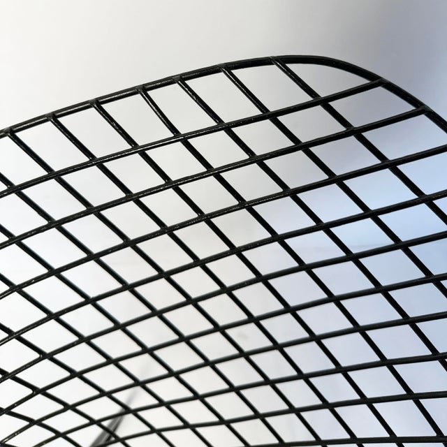 1970s Vintage Black Diamond Chair attributed to Harry Bertoia for Knoll Inc. / Knoll International, 1970s For Sale - Image 5 of 7