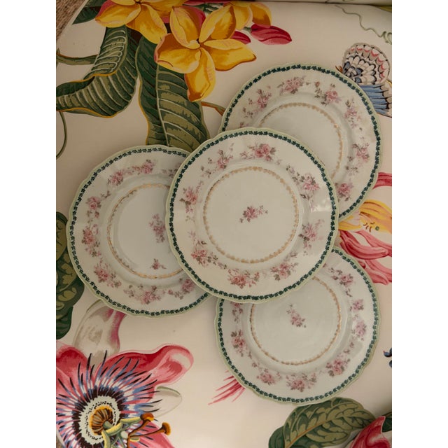 Traditional Vintage Floral Plates - Set of Four For Sale - Image 3 of 6