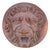 Round Terracotta Lion Mask, 1900s For Sale