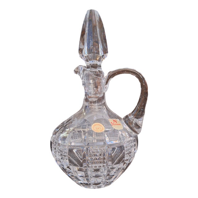 German Hand-Cut Clear Crystal Glass Liqueur Carafe from Nachtmann, 1980s For Sale