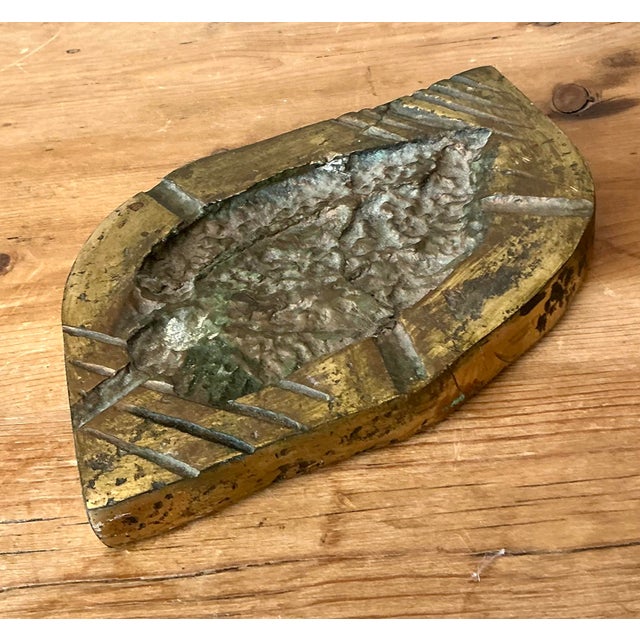 Mid-Century Modern Vintage Brutalist Leaf Ashtray For Sale - Image 3 of 12