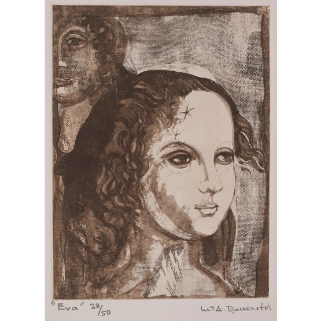 Eva, Portrait of a Girl, Engraving For Sale - Image 6 of 6
