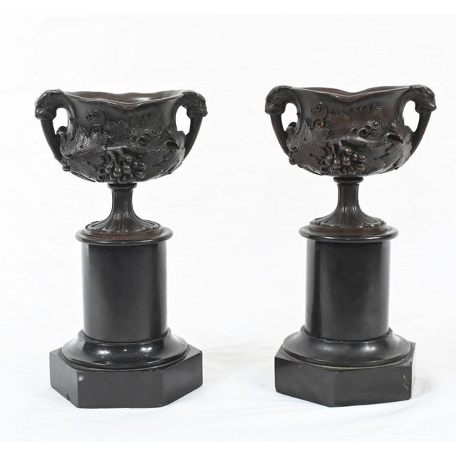 Bronze Grand Tour Urns, 1880, Set of 2 For Sale - Image 3 of 10