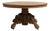 19th Century France Rich Walnut Brown Carved Walnut Round Pedestal Table For Sale