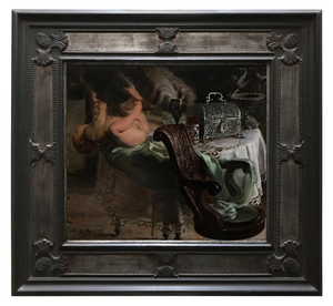 Hans Laagland, Neo Baroque Scene, Oil on Wood, Framed