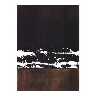 Pierre Soulages 'Walnut Husk on Paper' Abstract Offset Lithograph For Sale