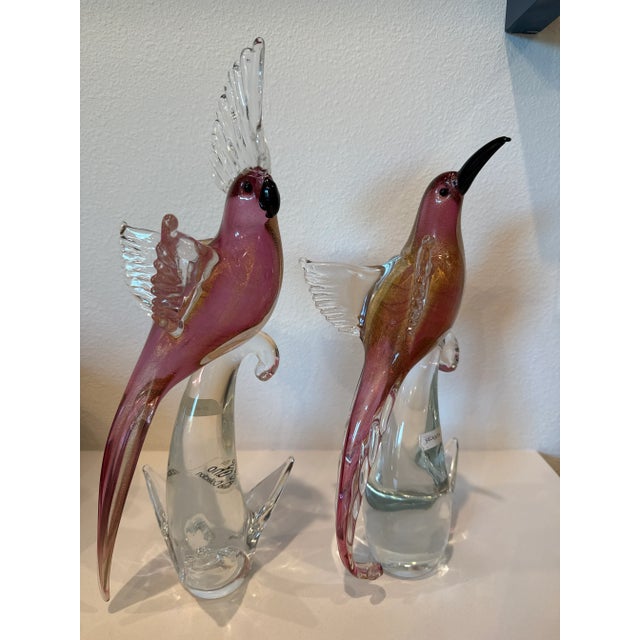 2000 - 2009 Murano Gold Dusted Bird Set For Sale - Image 5 of 5