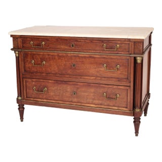 Antique Louis XVI Style Mahogany Chest of Drawers For Sale