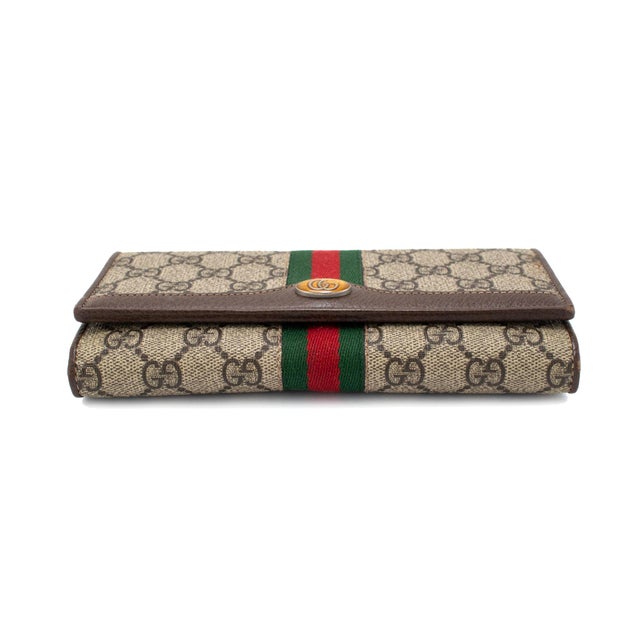 Gucci Ophidia Gg Supreme Web Brown Leather Woc Wallet For Sale In Houston - Image 6 of 11