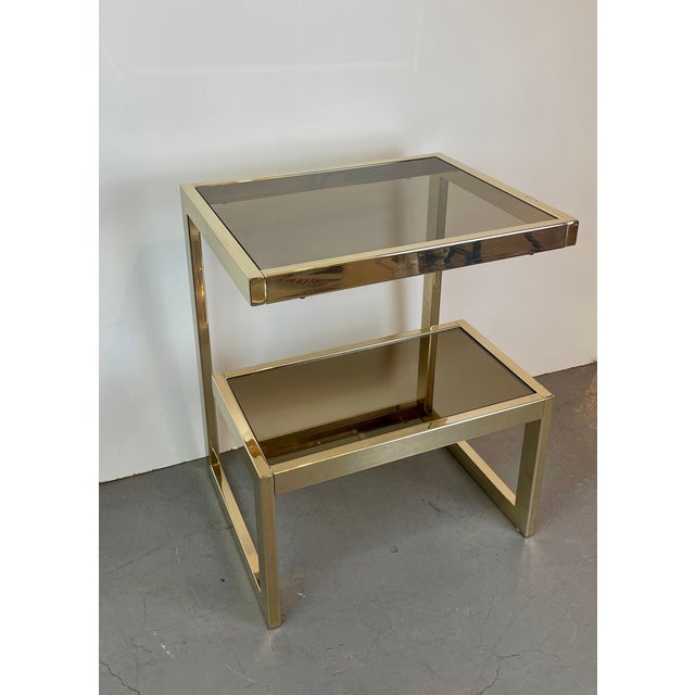 G-Shaped Side Table by Belgochrom for Dewulf Selection, Belgium, 1980s For Sale - Image 13 of 13