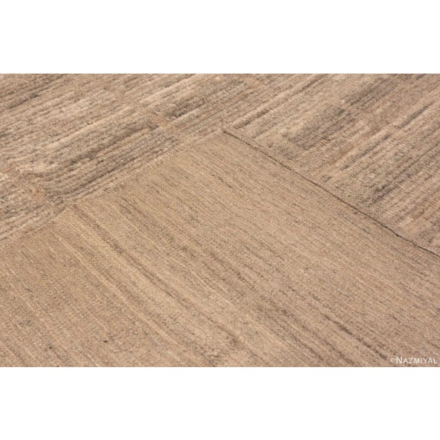 Taupe Contemporary Moroccan Area Rug For Sale In New York - Image 6 of 6