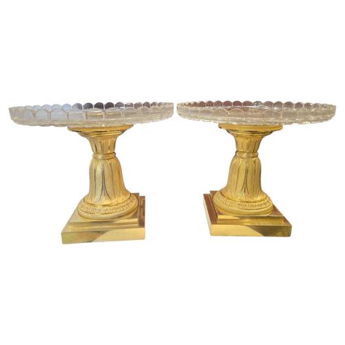 French Empire Ormolu and Cut Crystal Tazzas by Pierre-Philippe Thomire, 1810, Set of 2 For Sale - Image 14 of 14