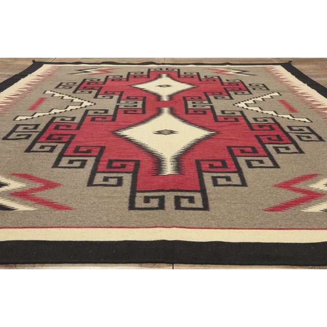 Greige Southwest Modern Ganado Navajo-Style Rug - 08'10 X 12'05 For Sale - Image 8 of 9