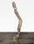 African Monumental Hand-Carved African Style Wood Figure Sculpture on Metal Base For Sale - Image 3 of 8