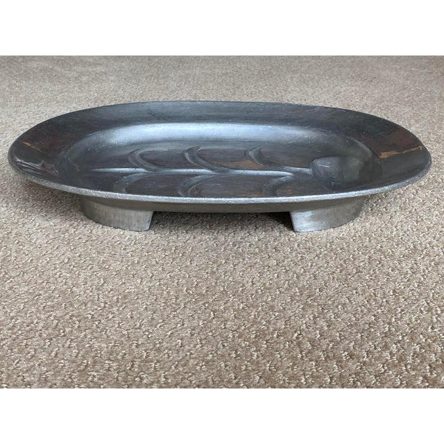 Vintage Wilton RWP Pewter Footed Well and Tree Meat Serving Platter Tray Made in the USA Marked in several places on the...