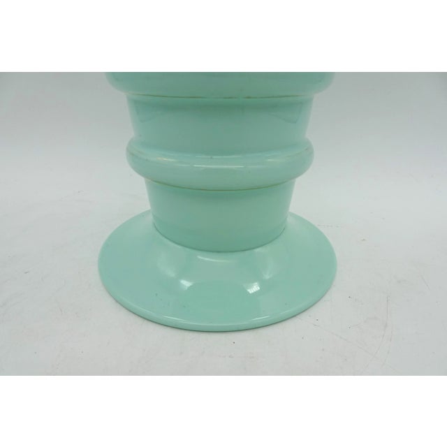 Art Deco Green Jadeite Art Glass Vase, 1920s For Sale - Image 9 of 10