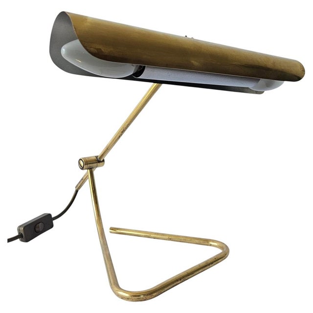 Mid-Century Brass Table Lamp from OMI, Germany, 1970s For Sale - Image 17 of 17