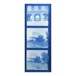 Late 20th Century Blue Architectural Cyanotype Photograph