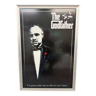 The Godfather Cinematic Movie Poster, Framed For Sale