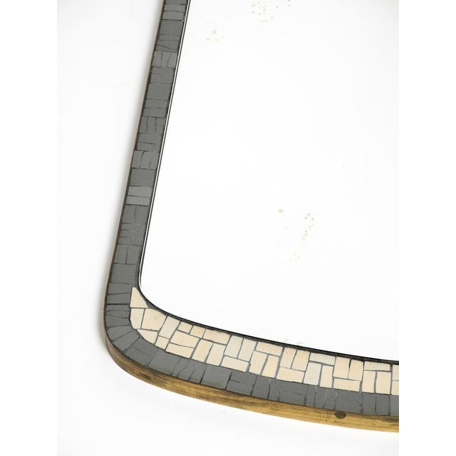 Mid-Century Modern Mosaic Wall Mirror with Brass Frame from Münchner Zierspiegel, 1950s For Sale - Image 12 of 18