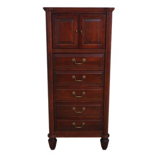 Durham Cherry 2 Door 5 Drawer Lingerie Chest For Sale