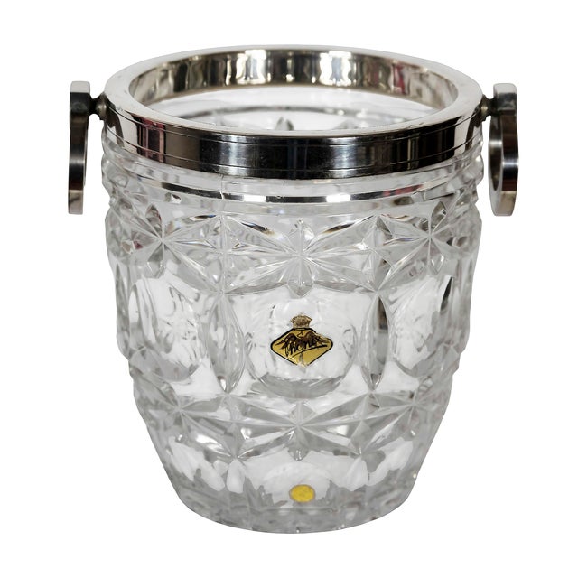 Silver French Hand Made Cut Crystal Champagne Bucket, 1980s For Sale - Image 8 of 8