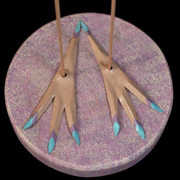 Coastal Whimsical Hand-Painted Bird Sculpture For Sale - Image 3 of 4
