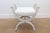 Wood Swedish 1830s Empire Style Painted and Upholstered Stool with Spindle Arms For Sale - Image 7 of 9