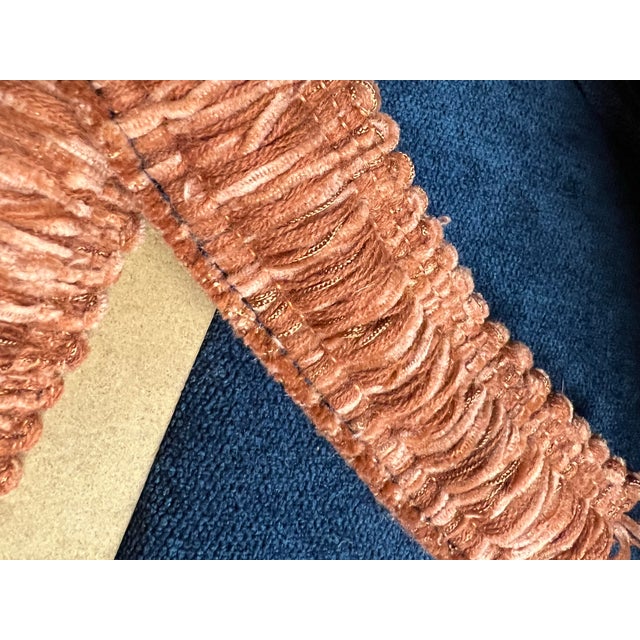 Vintage CHENILLE Tassel Fringe Trim Rust Orange 2" wide x 8 Yards and 11 Inches