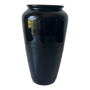 1930s Miniature Oil Jar Vase by Garden City Pottery in Black Glaze