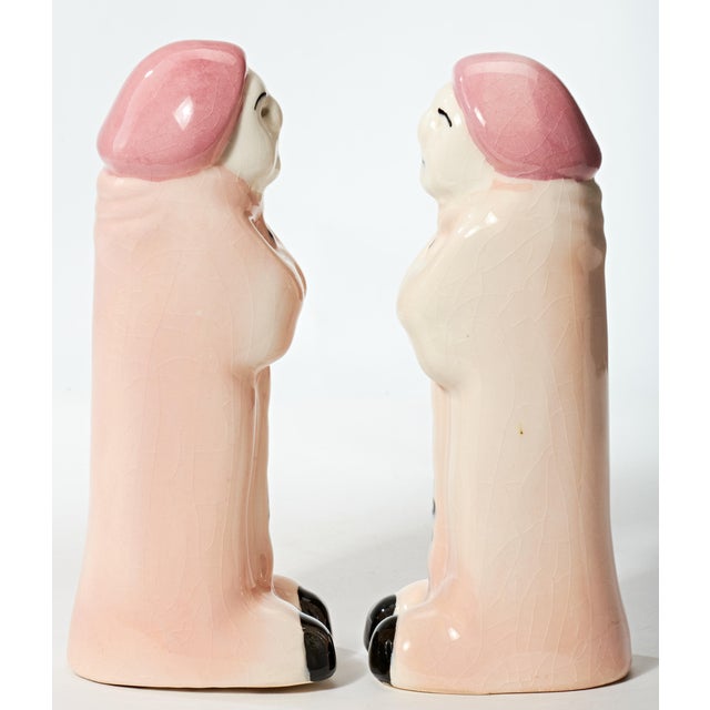 Grumpy old ladies stand erect and ready to season your food. Funny and whimsical conversation starters. Decorative use only.