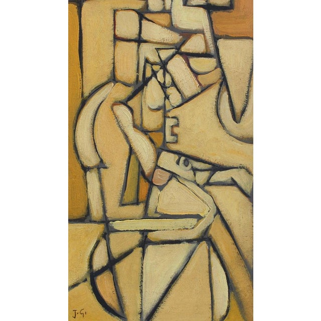 1950s Postwar European Artist, The Vanguard Series Nr. XXV Abstract Composition, 1950s-1970s, Oil on Board, Framed For Sale - Image 5 of 10