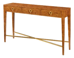 Olive Ash Burl Console Table