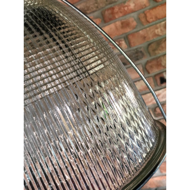 Vintage Industrial Glass & Metal Loft Lamp from Holophane, 1980s For Sale - Image 6 of 10