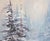 Original oil painting by Sean Wu, A deer in a snowy winter forest