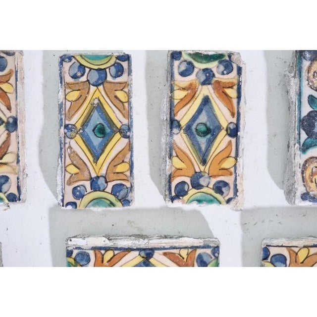 Antique Glazed Tiles, Set of 14 For Sale - Image 3 of 7