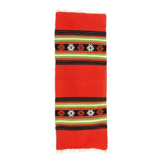 Vintage Red Cretan Greek Kilim Rug - 01'06 X 03'11 For Sale