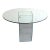 1970s Pace Style Round Glass Dining Table For Sale