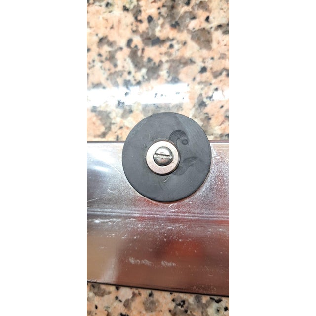 Brown Chrome and Wood Side Table, 1970 For Sale - Image 8 of 11