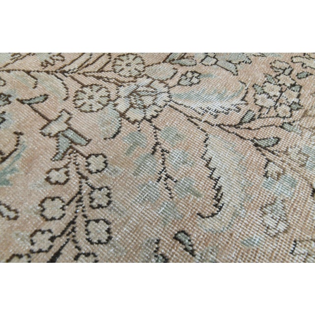 Beige 1970s Vintage Persian Handmade Wool Cotton Beige Area Rug For Sale - Image 8 of 11