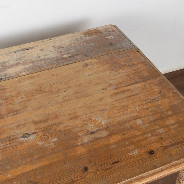 Original Painted Pine Drop Leaf Side Table, Sweden Circa 1840 For Sale - Image 9 of 11