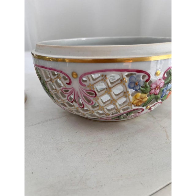 Large Porcelain Box with Lid, 1950s For Sale - Image 4 of 9