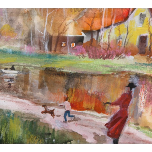 Modern Clear Day, Erik Freyman Watercolor With Pastels on Paper, Signed in Pen For Sale - Image 3 of 4