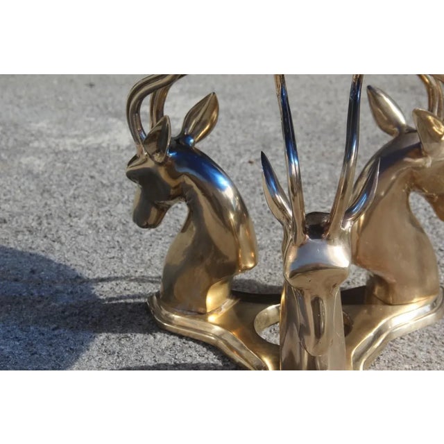 Mid-Century Cobalt & Brass Deer Coffee Table, 1960s For Sale - Image 15 of 18