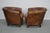 Vintage Dutch Cognac Colored Leather Club Chairs, Set of 2 For Sale - Image 13 of 18
