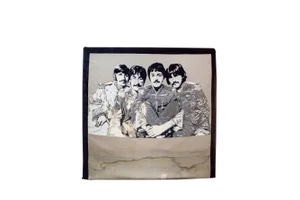 Italian Embroidered Headboard with the Beatles, 1980s