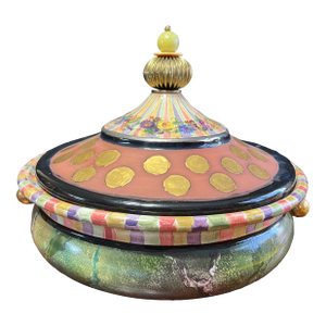 1998 MacKenzie Childs Large Covered Serving Bowl Tureen