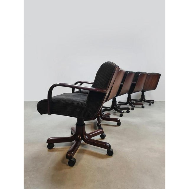 1970s Vintage Swivel Office Desk Chairs, 1970s, Set of 5 For Sale - Image 5 of 7