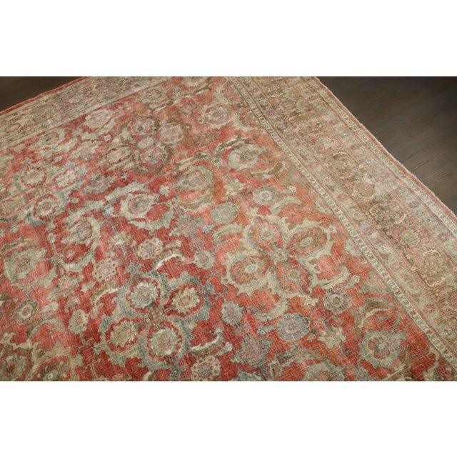 Textile Antique Zabihi Collection Persian Soft Red Bidjar Rug - 9'6" x 12' For Sale - Image 7 of 12