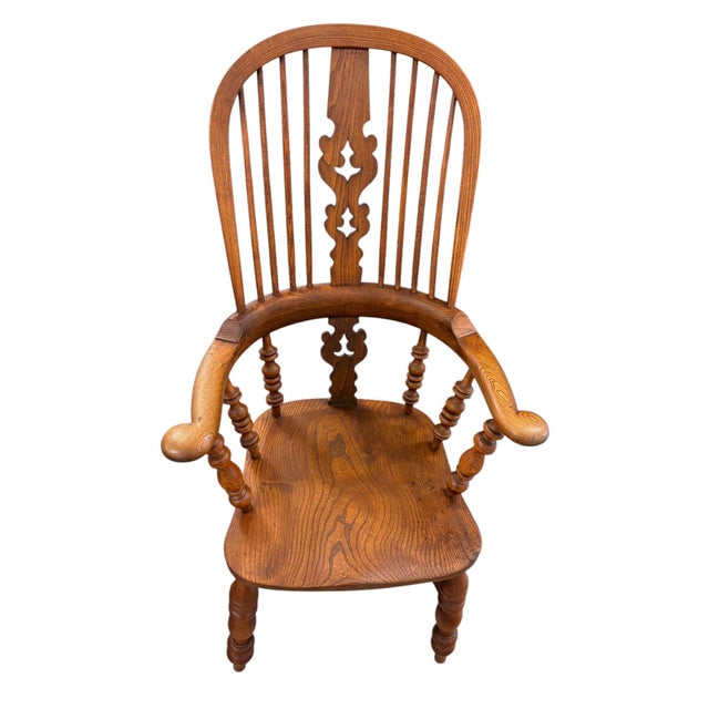 Mid 19th Century Yorkshire Windsor Arm Chairs - a Pair For Sale In Indianapolis - Image 6 of 11